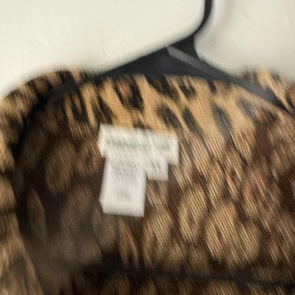 Coldwater Creek Vest Vintag XL Animal Print Button Front Pockets Casual Layering - Picture 4 of 7